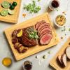 imageWooden Cutting Boards for Kitchen Meal Prep ampamp Serving  Bamboo Wood Cutting Board Set  Charcuterie ampamp Chopping Butcher Block for Meat  Kitchen Gadgets GiftNatural