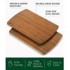 imageWooden Cutting Boards for Kitchen Meal Prep ampamp Serving  Bamboo Wood Cutting Board Set  Charcuterie ampamp Chopping Butcher Block for Meat  Kitchen Gadgets GiftBrown