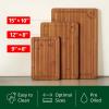 imageWooden Cutting Boards for Kitchen Meal Prep ampamp Serving  Bamboo Wood Cutting Board Set  Charcuterie ampamp Chopping Butcher Block for Meat  Kitchen Gadgets GiftBrown