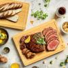 imageWooden Cutting Boards for Kitchen Meal Prep ampamp Serving  Bamboo Wood Cutting Board Set  Charcuterie ampamp Chopping Butcher Block for Meat  Kitchen Gadgets GiftNatural