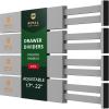 imageROYAL CRAFT WOOD Adjustable Bamboo Caddy Expandable Drawer Organization Separators For Kitchen Dresser Bedroom Bathroom and Office 4Pack Large up to 22 WhiteGray