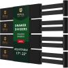 imageROYAL CRAFT WOOD Adjustable Bamboo Caddy Expandable Drawer Organization Separators For Kitchen Dresser Bedroom Bathroom and Office 4Pack Large up to 22 WhiteBlack