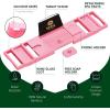 imageROYAL CRAFT WOOD Luxury Bathtub Caddy Tray One or Two Person Bath and Bed Tray Bonus Free Soap Holder Pink