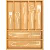 imageROYAL CRAFT WOOD Adjustable Bamboo Drawer Dividers Organizers 1722quot  Bamboo Kitchen Drawer Organizer 7 Slot