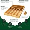 imageROYAL CRAFT WOOD Adjustable Bamboo Drawer Dividers Organizers 1722quot  Bamboo Kitchen Drawer Organizer 7 Slot