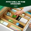 imageROYAL CRAFT WOOD Bamboo Kitchen Drawer Organizer  Utensil Drawer Organizer