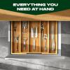 imageROYAL CRAFT WOOD Bamboo Kitchen Drawer Organizer  Utensil Drawer Organizer