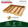 imageROYAL CRAFT WOOD Bamboo Kitchen Drawer Organizer  Utensil Drawer Organizer