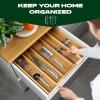 imageROYAL CRAFT WOOD Bamboo Kitchen Drawer Organizer  Utensil Drawer Organizer