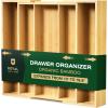 imageROYAL CRAFT WOOD Bamboo Kitchen Drawer Organizer  Utensil Drawer Organizer