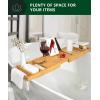 imageNonFoldable Bathtub Tray Caddy for Tub Bamboo Bath Shelf Premium Wood Bath Table Expandable Bathtub ampamp Bathroom Accessories New Home Gifts for Mom Housewarming Anniversary