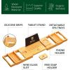 imageNonFoldable Bathtub Tray Caddy for Tub Bamboo Bath Shelf Premium Wood Bath Table Expandable Bathtub ampamp Bathroom Accessories New Home Gifts for Mom Housewarming Anniversary