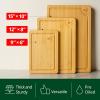 imageROYAL CRAFT WOOD Cutting Boards for Kitchen  Wooden Cutting Board for Meal Prep ampamp Serving NonToxic Bamboo Chopping Board Carbonized Bamboo Durable Charcuterie ampamp Lightweight Serving Boards 2 pcsNatural