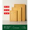 imageROYAL CRAFT WOOD Acacia Wood Cutting Boards Set of 3  Premium Wooden Cutting Boards for Kitchen Meal Prep ampamp Serving  Charcuterie ampamp Chopping Butcher Block for Meat with Deep Juice Groove Side HandlesBamboo