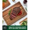 imageROYAL CRAFT WOOD Acacia Wood Cutting Boards Set of 3  Premium Wooden Cutting Boards for Kitchen Meal Prep ampamp Serving  Charcuterie ampamp Chopping Butcher Block for Meat with Deep Juice Groove Side HandlesAcacia Wood