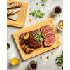 imageROYAL CRAFT WOOD Acacia Wood Cutting Boards Set of 3  Premium Wooden Cutting Boards for Kitchen Meal Prep ampamp Serving  Charcuterie ampamp Chopping Butcher Block for Meat with Deep Juice Groove Side HandlesBamboo