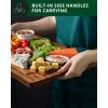 imageROYAL CRAFT WOOD Acacia Wood Cutting Boards Set of 3  Premium Wooden Cutting Boards for Kitchen Meal Prep ampamp Serving  Charcuterie ampamp Chopping Butcher Block for Meat with Deep Juice Groove Side HandlesCarbonized Bamboo