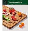 imageROYAL CRAFT WOOD Acacia Wood Cutting Boards Set of 3  Premium Wooden Cutting Boards for Kitchen Meal Prep ampamp Serving  Charcuterie ampamp Chopping Butcher Block for Meat with Deep Juice Groove Side HandlesCarbonized Bamboo