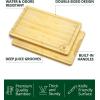 imageROYAL CRAFT WOOD Acacia Wood Cutting Boards Set of 3  Premium Wooden Cutting Boards for Kitchen Meal Prep ampamp Serving  Charcuterie ampamp Chopping Butcher Block for Meat with Deep Juice Groove Side HandlesBamboo