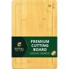 imageROYAL CRAFT WOOD Acacia Wood Cutting Boards Set of 3  Premium Wooden Cutting Boards for Kitchen Meal Prep ampamp Serving  Charcuterie ampamp Chopping Butcher Block for Meat with Deep Juice Groove Side HandlesBamboo
