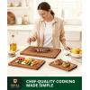 imageROYAL CRAFT WOOD Bamboo Cutting Board Gift Set  3Piece Reversible Wooden Boards with Deep Juice Groove ampamp Handles  Premium Charcuterie ampamp Butcher Blocks for Kitchen  Holiday GiftReady PackagingCarbonized Bamboo