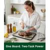 image:imageROYAL CRAFT WOOD Cutting Boards for Kitchen  Titanium Cutting Board Double Sided Cutting Board Pure Titanium amp PP Large Metal Chopping Board with Juice Groove for Meat Easy to Clean 151041Piece