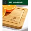image:imageROYAL CRAFT WOOD Wooden Cutting Boards for Kitchen Meal Prep amp Serving  Bamboo Wood Cutting Board Set with Deep Juice Groove Side Handles  Charcuterie amp Chopping Butcher Block for Meat Set of 3Natural