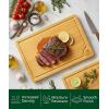 image:imageROYAL CRAFT WOOD Wooden Cutting Boards for Kitchen Meal Prep amp Serving  Bamboo Wood Cutting Board Set with Deep Juice Groove Side Handles  Charcuterie amp Chopping Butcher Block for Meat Set of 3Natural