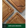 image:imageROYAL CRAFT WOOD Wooden Cutting Boards for Kitchen Meal Prep amp Serving  Bamboo Wood Cutting Board Set with Deep Juice Groove Side Handles  Charcuterie amp Chopping Butcher Block for Meat Set of 3Dark Brown