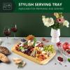 image:imageROYAL CRAFT WOOD Wooden Cutting Boards for Kitchen Meal Prep amp Serving  Bamboo Wood Cutting Board Set with Deep Juice Groove Side Handles  Charcuterie amp Chopping Butcher Block for Meat Set of 3TwoTone