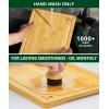 image:imageROYAL CRAFT WOOD Wooden Cutting Boards for Kitchen Meal Prep amp Serving  Bamboo Wood Cutting Board Set with Deep Juice Groove Side Handles  Charcuterie amp Chopping Butcher Block for Meat Set of 3Natural
