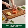 image:imageROYAL CRAFT WOOD Wooden Cutting Boards for Kitchen Meal Prep amp Serving  Bamboo Wood Cutting Board Set with Deep Juice Groove Side Handles  Charcuterie amp Chopping Butcher Block for Meat Set of 3Brown