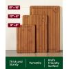 image:imageROYAL CRAFT WOOD Wooden Cutting Boards for Kitchen Meal Prep amp Serving  Bamboo Wood Cutting Board Set with Deep Juice Groove Side Handles  Charcuterie amp Chopping Butcher Block for Meat Set of 3Brown