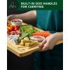 image:imageROYAL CRAFT WOOD Wooden Cutting Boards for Kitchen Meal Prep amp Serving  Bamboo Wood Cutting Board Set with Deep Juice Groove Side Handles  Charcuterie amp Chopping Butcher Block for Meat Set of 3Natural