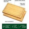 image:imageROYAL CRAFT WOOD Wooden Cutting Boards for Kitchen Meal Prep amp Serving  Bamboo Wood Cutting Board Set with Deep Juice Groove Side Handles  Charcuterie amp Chopping Butcher Block for Meat Set of 3Natural