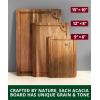 image:imageROYAL CRAFT WOOD Wooden Cutting Boards for Kitchen Meal Prep amp Serving  Bamboo Wood Cutting Board Set with Deep Juice Groove Side Handles  Charcuterie amp Chopping Butcher Block for Meat Set of 3Dark Brown