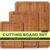image:imageROYAL CRAFT WOOD Wooden Cutting Boards for Kitchen Meal Prep amp Serving  Bamboo Wood Cutting Board Set with Deep Juice Groove Side Handles  Charcuterie amp Chopping Butcher Block for Meat Set of 3Carbonized