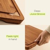 image:imageROYAL CRAFT WOOD Wooden Cutting Boards for Kitchen Meal Prep amp Serving  Bamboo Non Toxic Cutting Board Set with Deep Juice Groove Side Handles  Charcuterie amp Chopping Butcher Block for Meat 4 PcsCarbonized