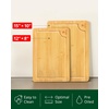 image:imageROYAL CRAFT WOOD Wooden Cutting Boards for Kitchen Meal Prep amp Serving  Bamboo Non Toxic Cutting Board Set with Deep Juice Groove Side Handles  Charcuterie amp Chopping Butcher Block for Meat 4 PcsNatural