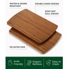 image:imageROYAL CRAFT WOOD Wooden Cutting Boards for Kitchen Meal Prep amp Serving  Bamboo Non Toxic Cutting Board Set with Deep Juice Groove Side Handles  Charcuterie amp Chopping Butcher Block for Meat 4 PcsBrown