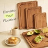image:imageROYAL CRAFT WOOD Wooden Cutting Boards for Kitchen Meal Prep amp Serving  Bamboo Non Toxic Cutting Board Set with Deep Juice Groove Side Handles  Charcuterie amp Chopping Butcher Block for Meat 4 PcsCarbonized