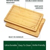 image:imageROYAL CRAFT WOOD Wooden Cutting Boards for Kitchen Meal Prep amp Serving  Bamboo Non Toxic Cutting Board Set with Deep Juice Groove Side Handles  Charcuterie amp Chopping Butcher Block for Meat 4 PcsNatural
