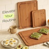 image:imageROYAL CRAFT WOOD Wooden Cutting Boards for Kitchen Meal Prep amp Serving  Bamboo Non Toxic Cutting Board Set with Deep Juice Groove Side Handles  Charcuterie amp Chopping Butcher Block for Meat 4 PcsCarbonized