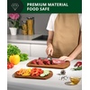 image:imageROYAL CRAFT WOOD Wooden Cutting Boards for Kitchen Meal Prep amp Serving  Bamboo Non Toxic Cutting Board Set with Deep Juice Groove Side Handles  Charcuterie amp Chopping Butcher Block for Meat 4 PcsBrown