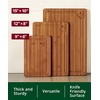 image:imageROYAL CRAFT WOOD Wooden Cutting Boards for Kitchen Meal Prep amp Serving  Bamboo Non Toxic Cutting Board Set with Deep Juice Groove Side Handles  Charcuterie amp Chopping Butcher Block for Meat 4 PcsBrown