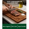 image:imageROYAL CRAFT WOOD Wooden Cutting Boards for Kitchen Meal Prep amp Serving  Bamboo Non Toxic Cutting Board Set with Deep Juice Groove Side Handles  Charcuterie amp Chopping Butcher Block for Meat 4 PcsBrown