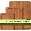 image:imageROYAL CRAFT WOOD Wooden Cutting Boards for Kitchen Meal Prep amp Serving  Bamboo Non Toxic Cutting Board Set with Deep Juice Groove Side Handles  Charcuterie amp Chopping Butcher Block for Meat 4 PcsCarbonized