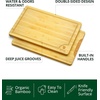 image:imageROYAL CRAFT WOOD Wooden Cutting Boards for Kitchen Meal Prep amp Serving  Bamboo Non Toxic Cutting Board Set with Deep Juice Groove Side Handles  Charcuterie amp Chopping Butcher Block for Meat 4 PcsNatural