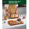 image:imageROYAL CRAFT WOOD Wooden Cutting Boards for Kitchen Meal Prep amp Serving  Bamboo Non Toxic Cutting Board Set with Deep Juice Groove Side Handles  Charcuterie amp Chopping Butcher Block for Meat 4 PcsBrown