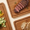 image:imageROYAL CRAFT WOOD Wooden Cutting Boards for Kitchen Meal Prep amp Serving  Bamboo Non Toxic Cutting Board Set with Deep Juice Groove Side Handles  Charcuterie amp Chopping Butcher Block for Meat 4 PcsCarbonized